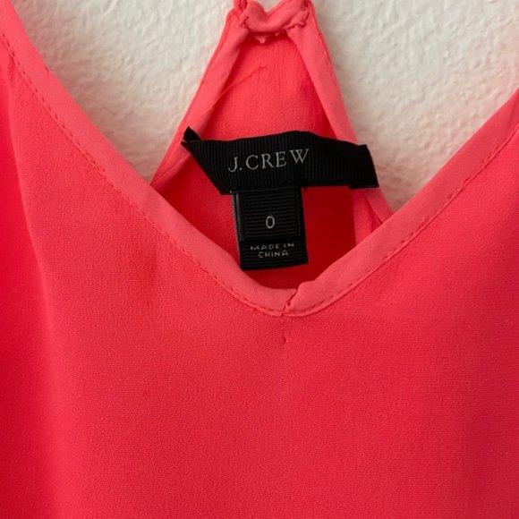 J. Crew Silk Neon Pink Racerback Top 0 - Picture 7 of 7